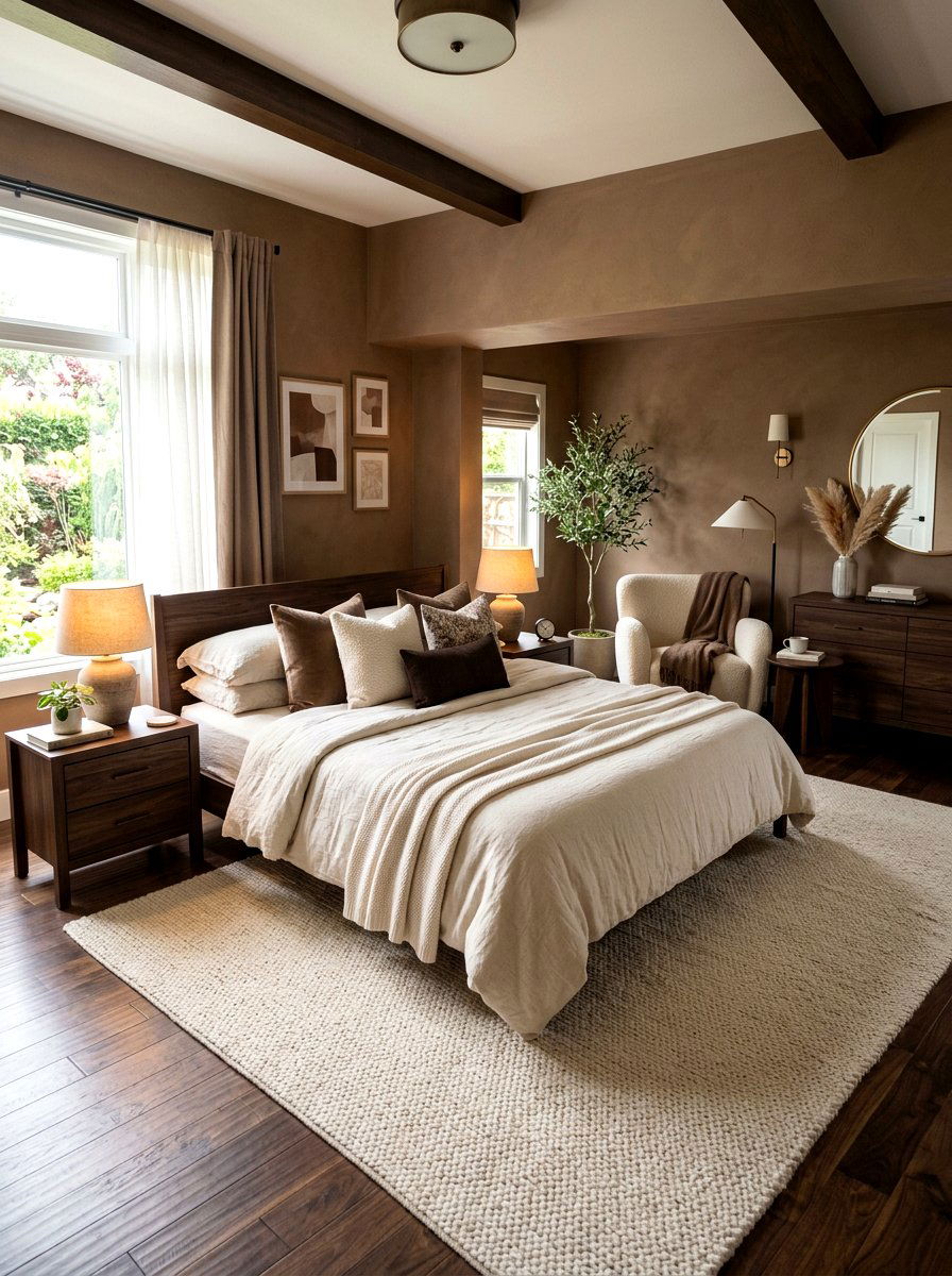 Mocha Brown And Cream Bedroom - 30 bedroom color scheme ideas
