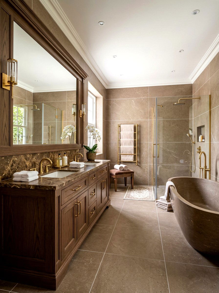 Mocha Luxury Bathroom - 30 mocha room ideas