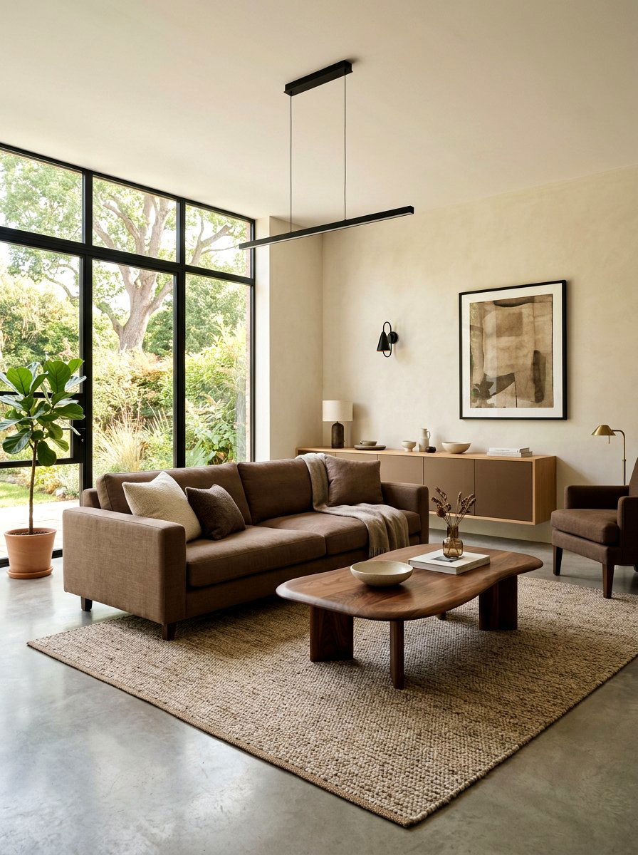 Mocha Minimalist Living Room - 30 mocha room ideas