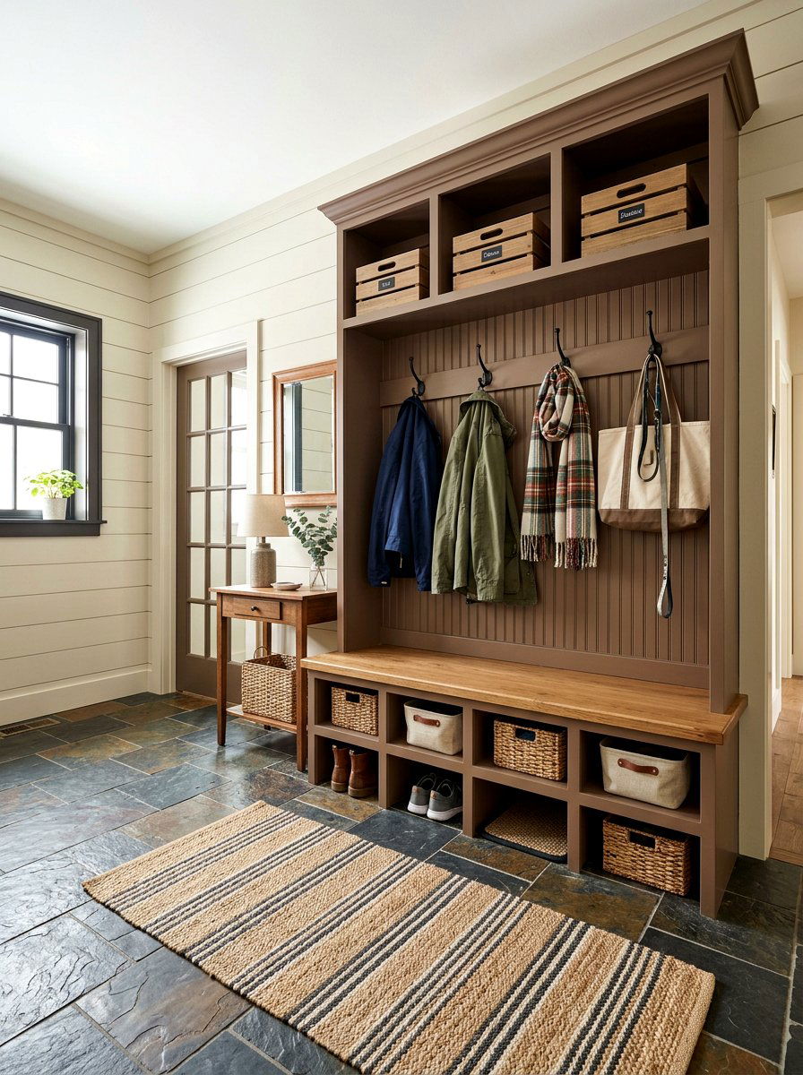 Mocha Mudroom - 30 mocha room ideas