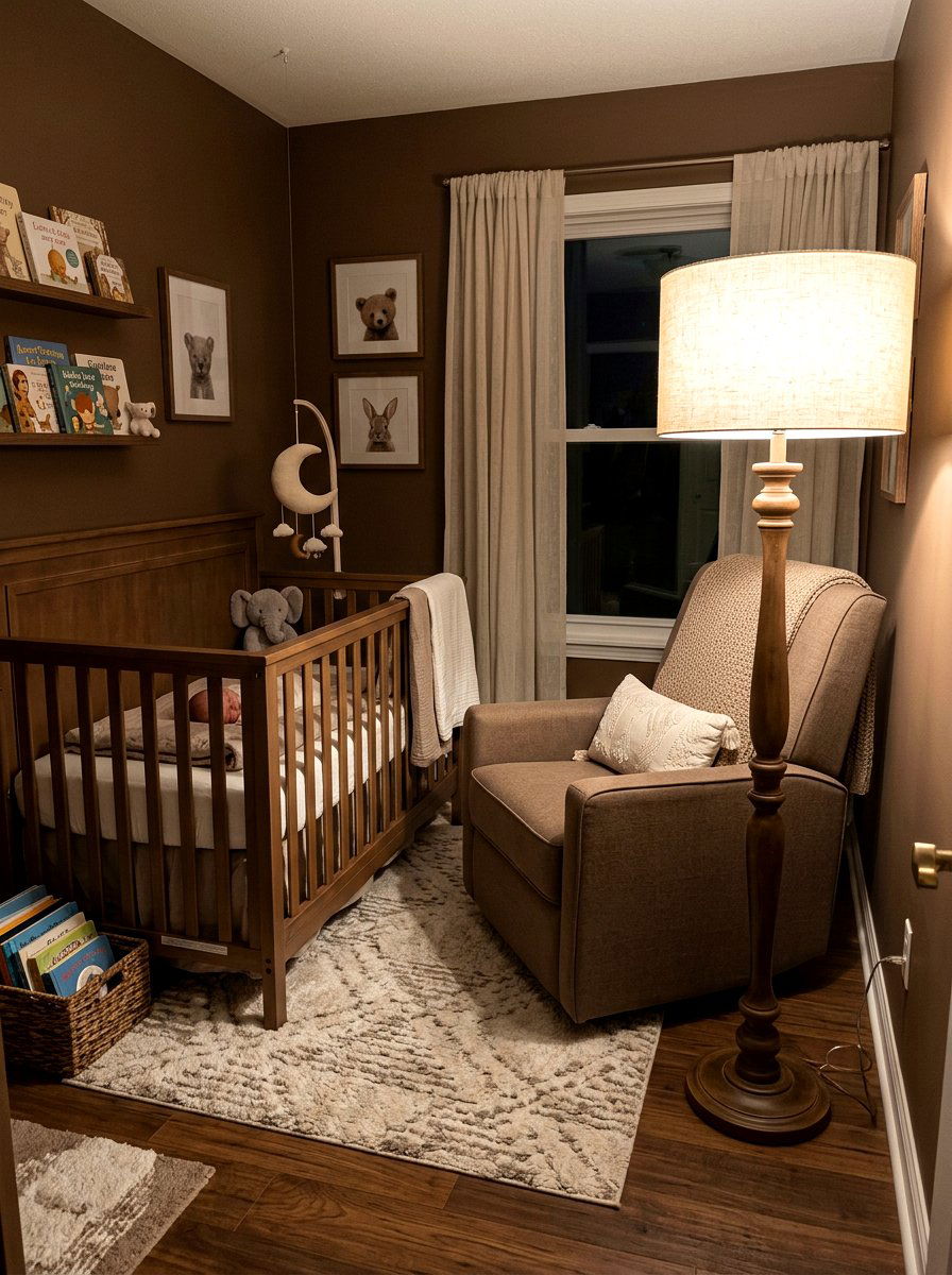 Mocha Nursery Floor Lighting - 30 mocha nursery ideas