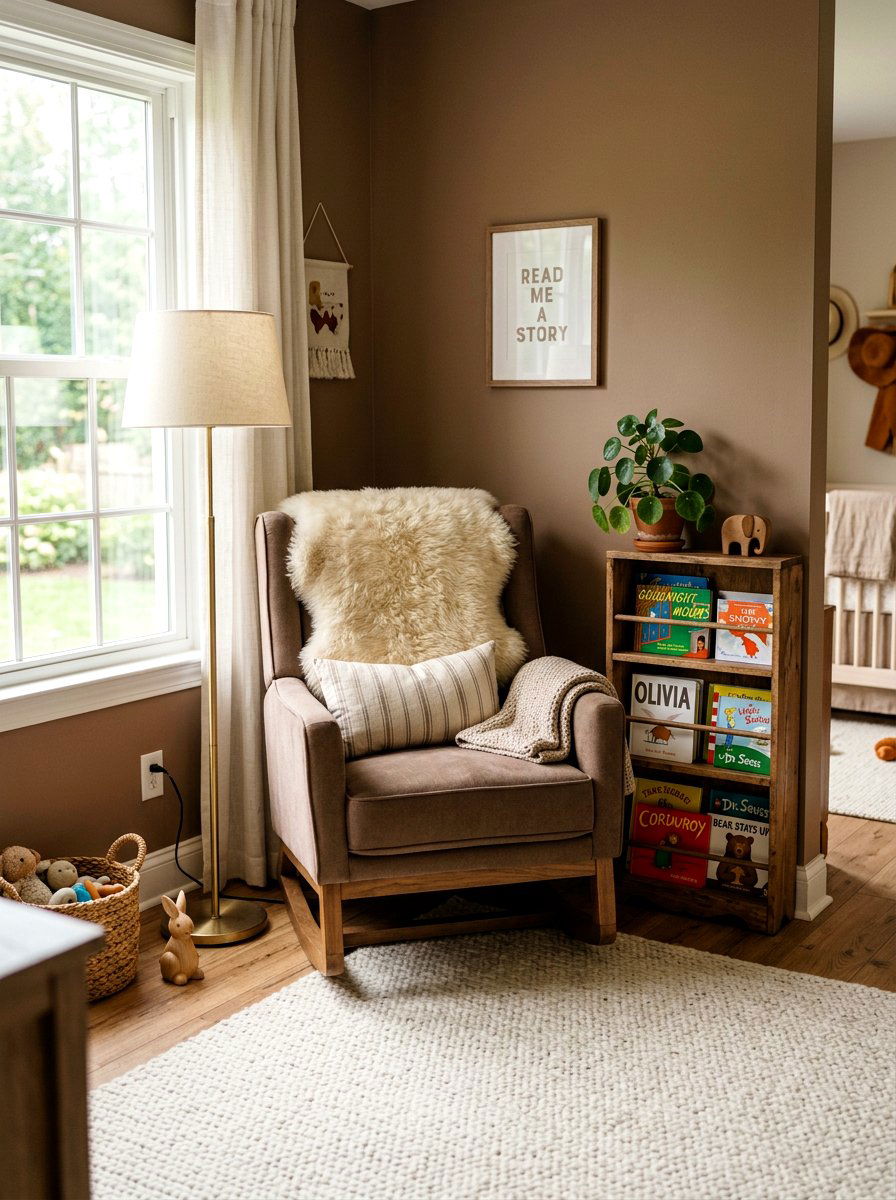 Mocha Nursery Reading Nook - 30 mocha nursery ideas