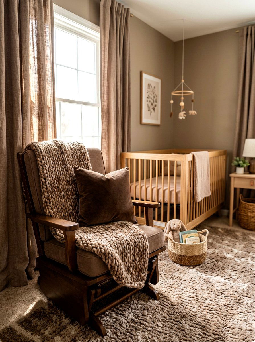 Mocha Nursery Textile Mix - 30 mocha nursery ideas