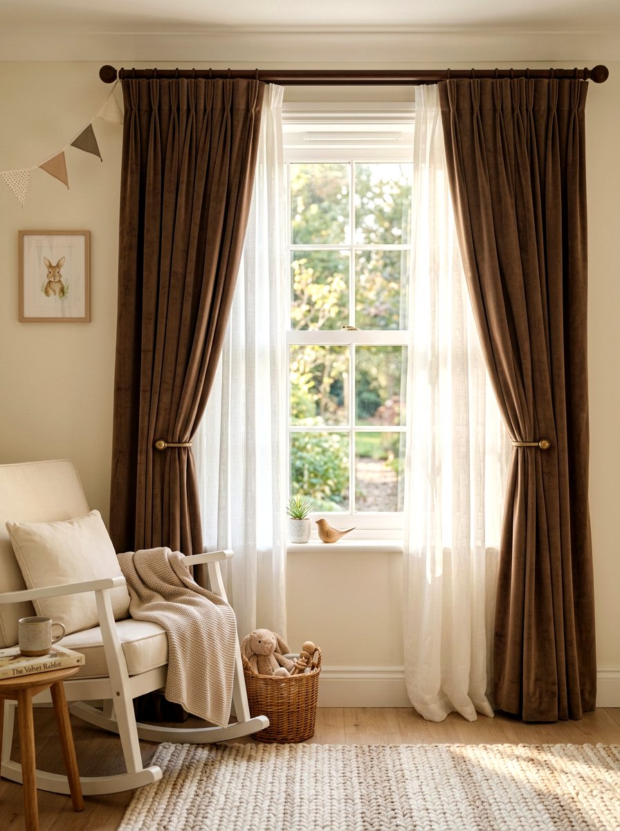 Mocha Nursery Window Treatment - 30 mocha nursery ideas