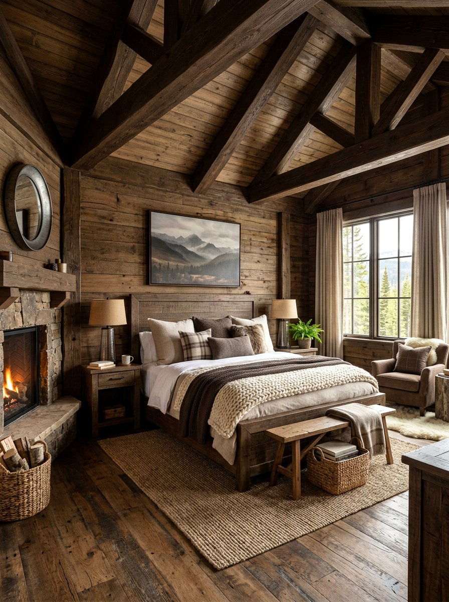 Mocha Rustic Bedroom - 30 mocha room ideas