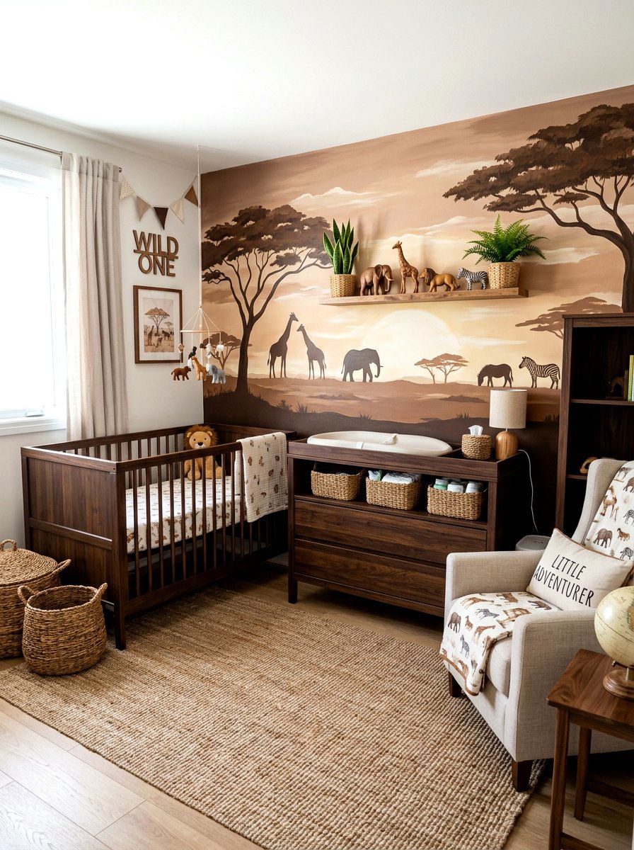 Mocha Safari Nursery Theme - 30 mocha nursery ideas