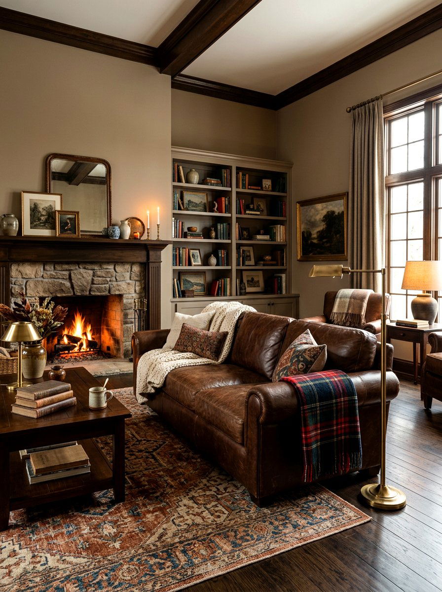 Mocha leather living room - 30 monochrome mocha living room ideas