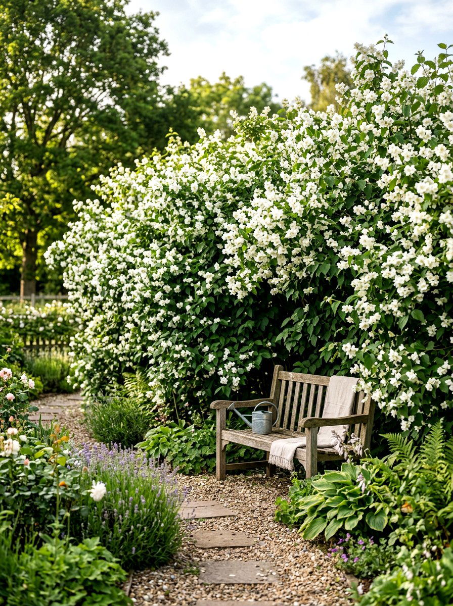 Mock Orange Hedge - 30 fragrance garden ideas