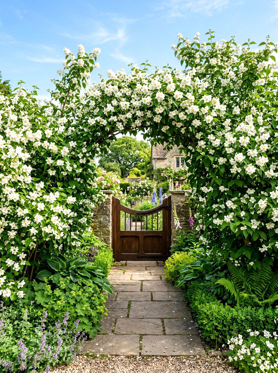 Mock Orange Shrubbery - 30 fragrant pathway ideas