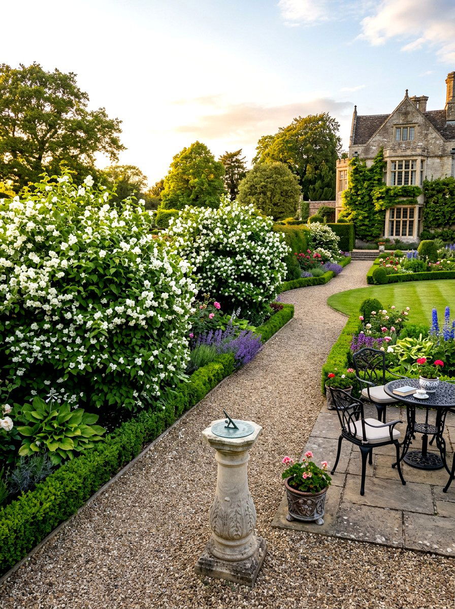 Mock Orange Shrubbery - 30 evening fragrance garden ideas
