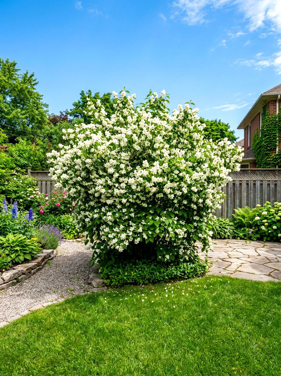Mock orange shrub - 30 fragrance garden backyard ideas