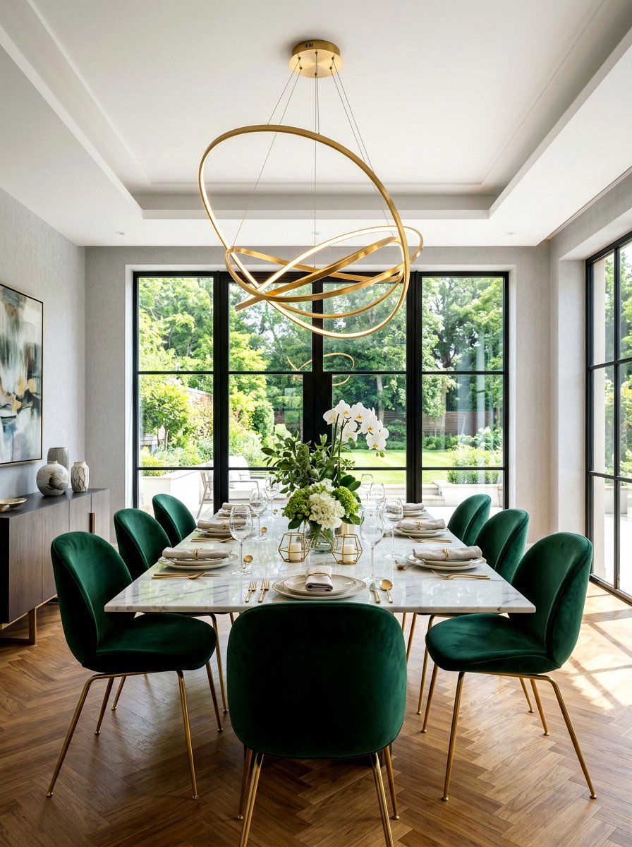 Modern Abstract Chandelier Dining Room - 30 sculptural lighting dining room ideas