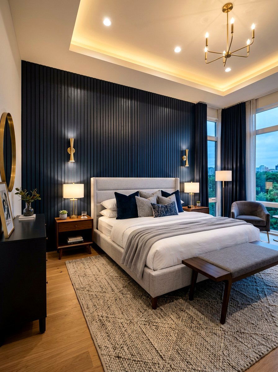 Modern Accent Wall - 30 childhood bedroom revival ideas