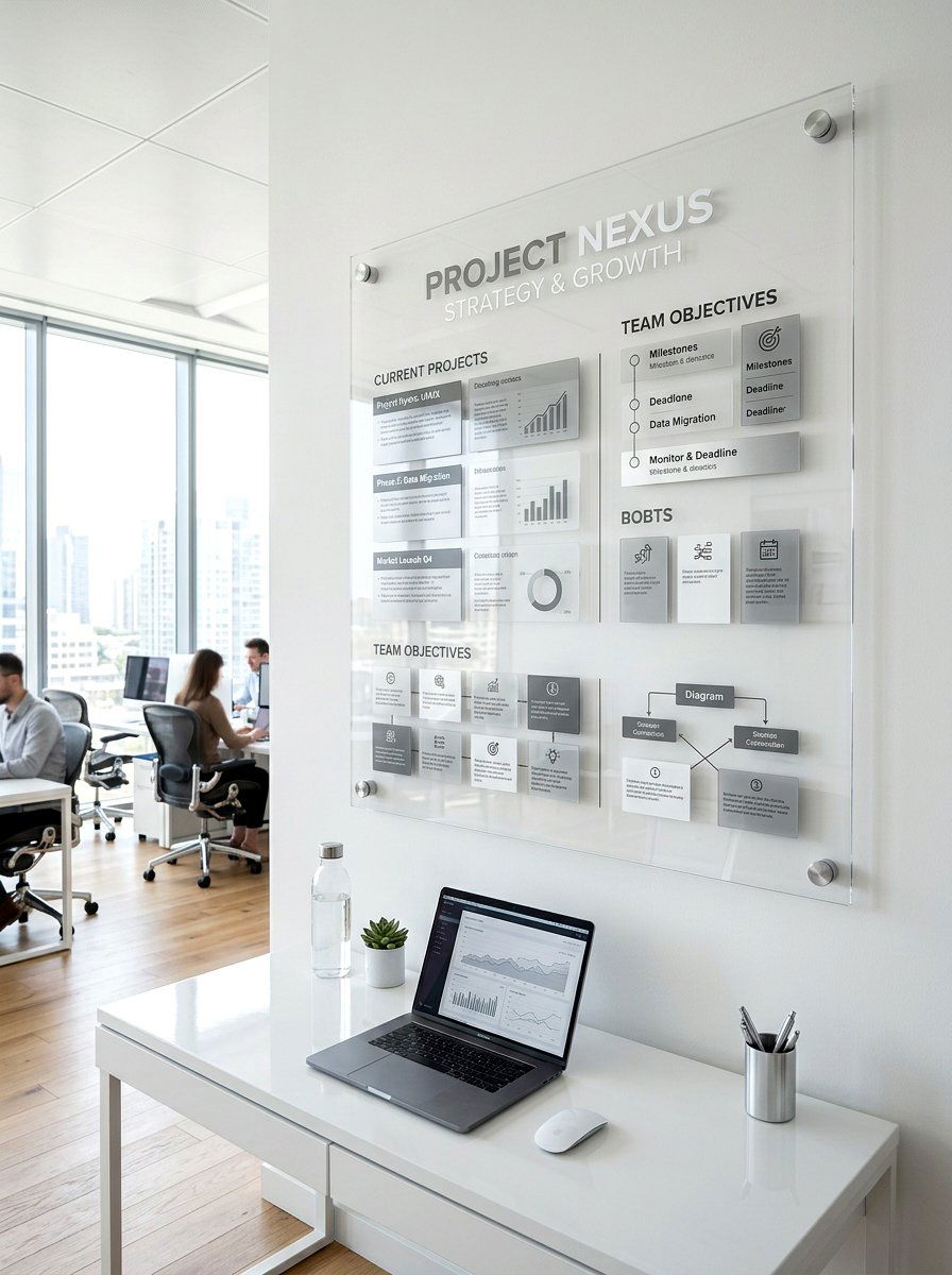 Modern Acrylic Board - 30 office pinboard ideas