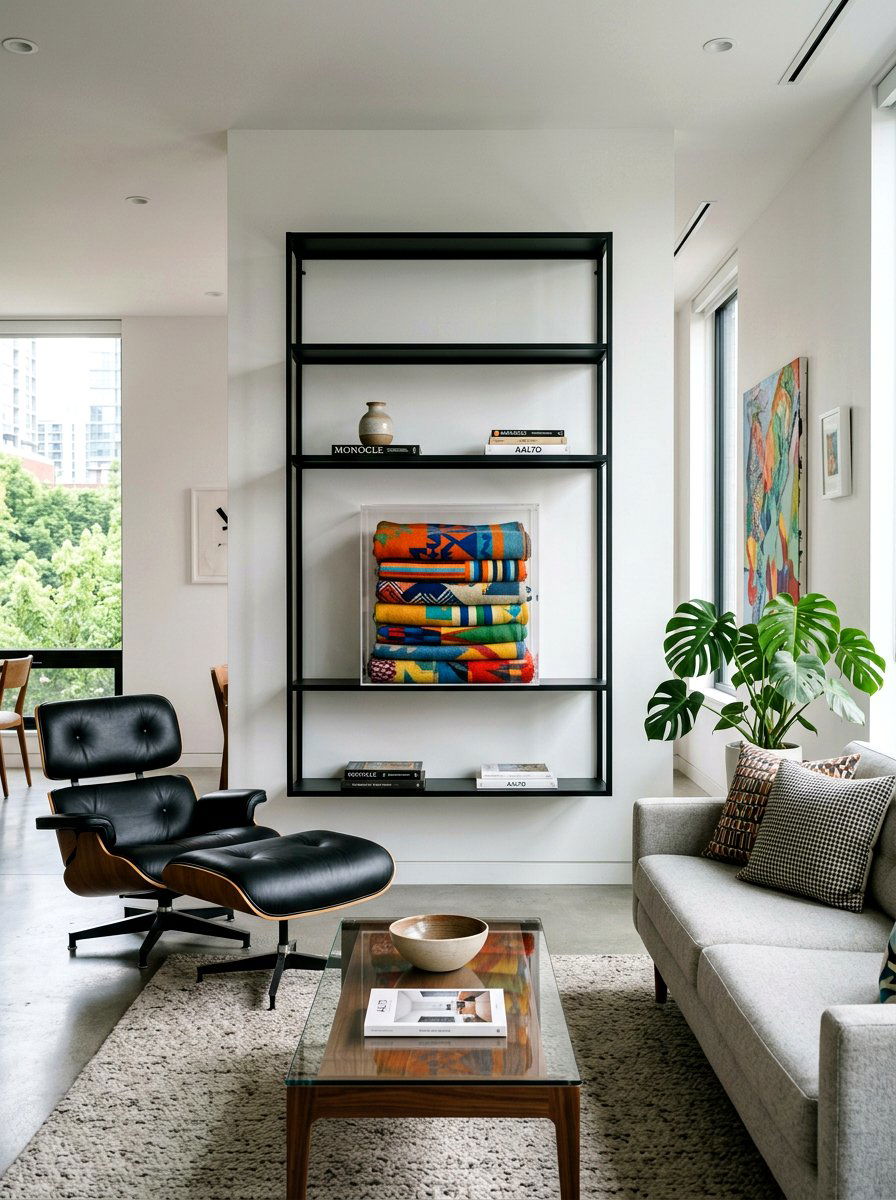 Modern Acrylic Storage Box - 30 living room blanket basket ideas