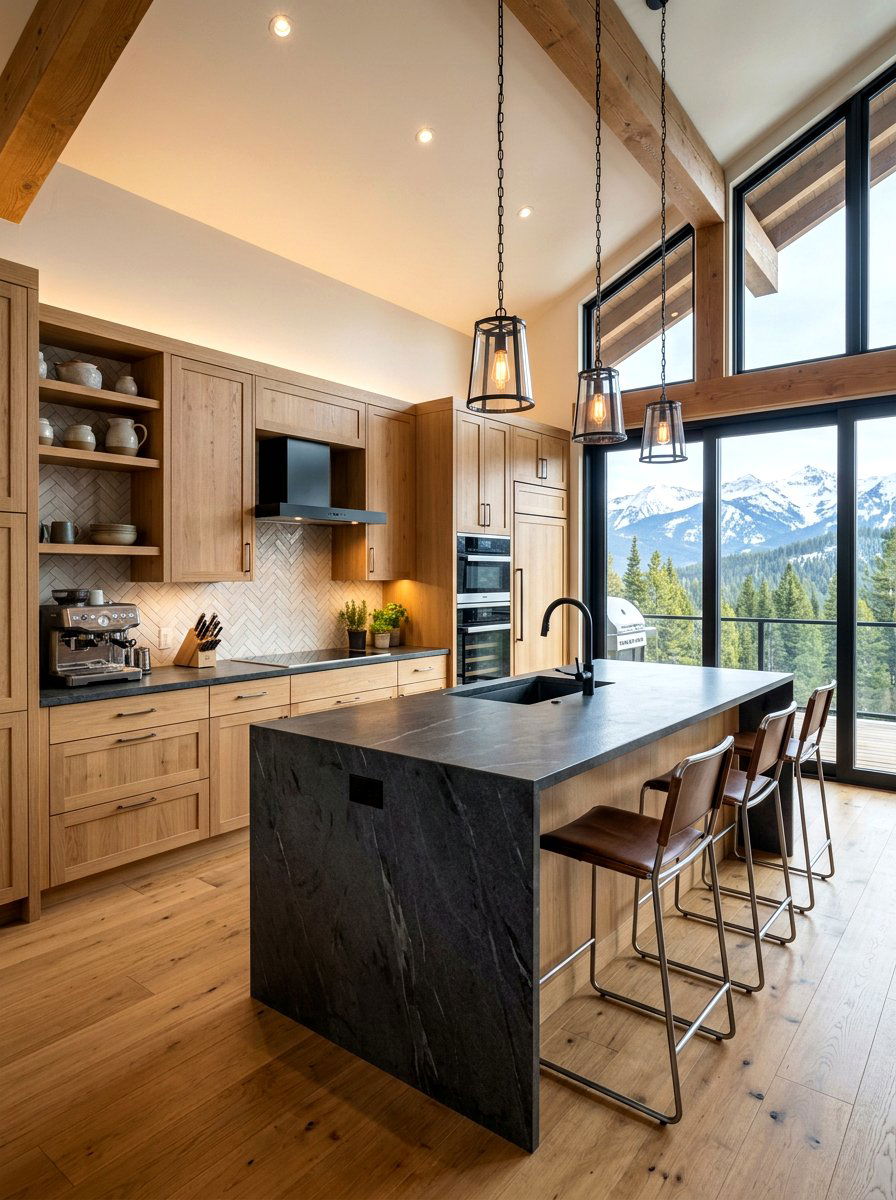 Modern Alpine Kitchen - 30 ski chalet decor ideas