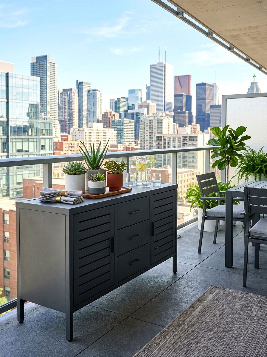 Modern Aluminum Patio Buffet - 30 outdoor sideboard ideas