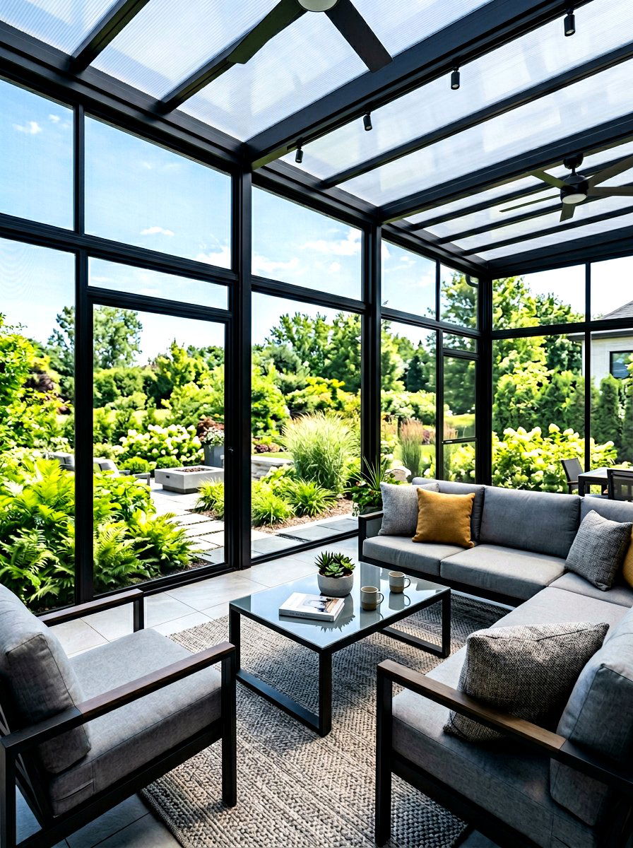 Modern Aluminum Patio Enclosure - 30 screened patio enclosure ideas