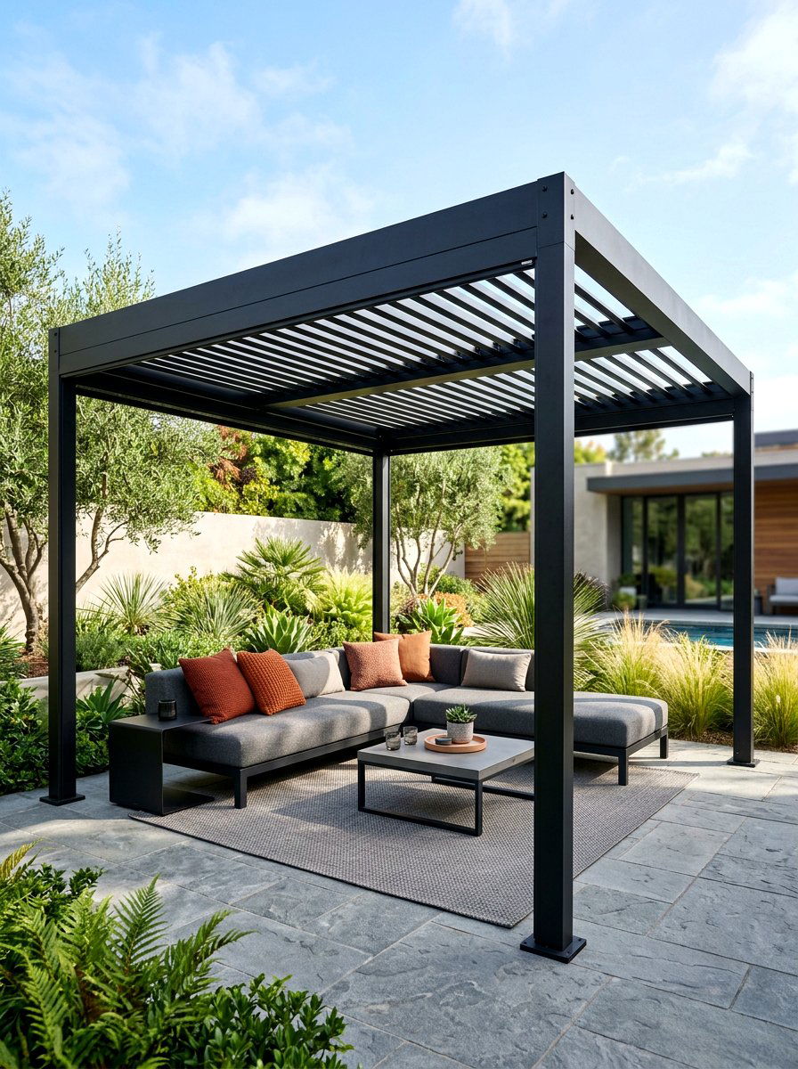 Modern Aluminum Pergola - 30 attached patio cover ideas