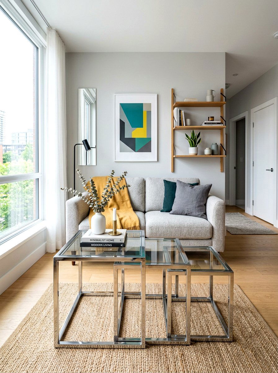 Modern Apartment Chrome Nesting Tables - 30 chrome accent furniture ideas