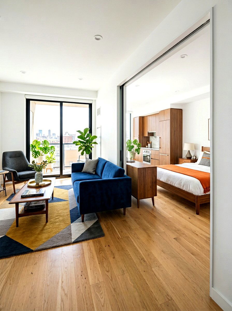 Modern Apartment With Sliding Door - 30 micro living ideas