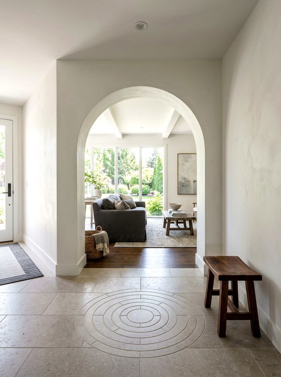 Modern Arched Foyer - 30 quiet luxury entryway ideas