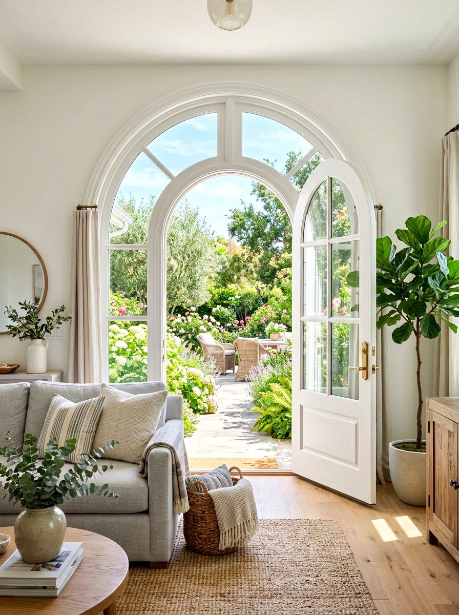 Modern Arched French Door - 30 arched doorway ideas