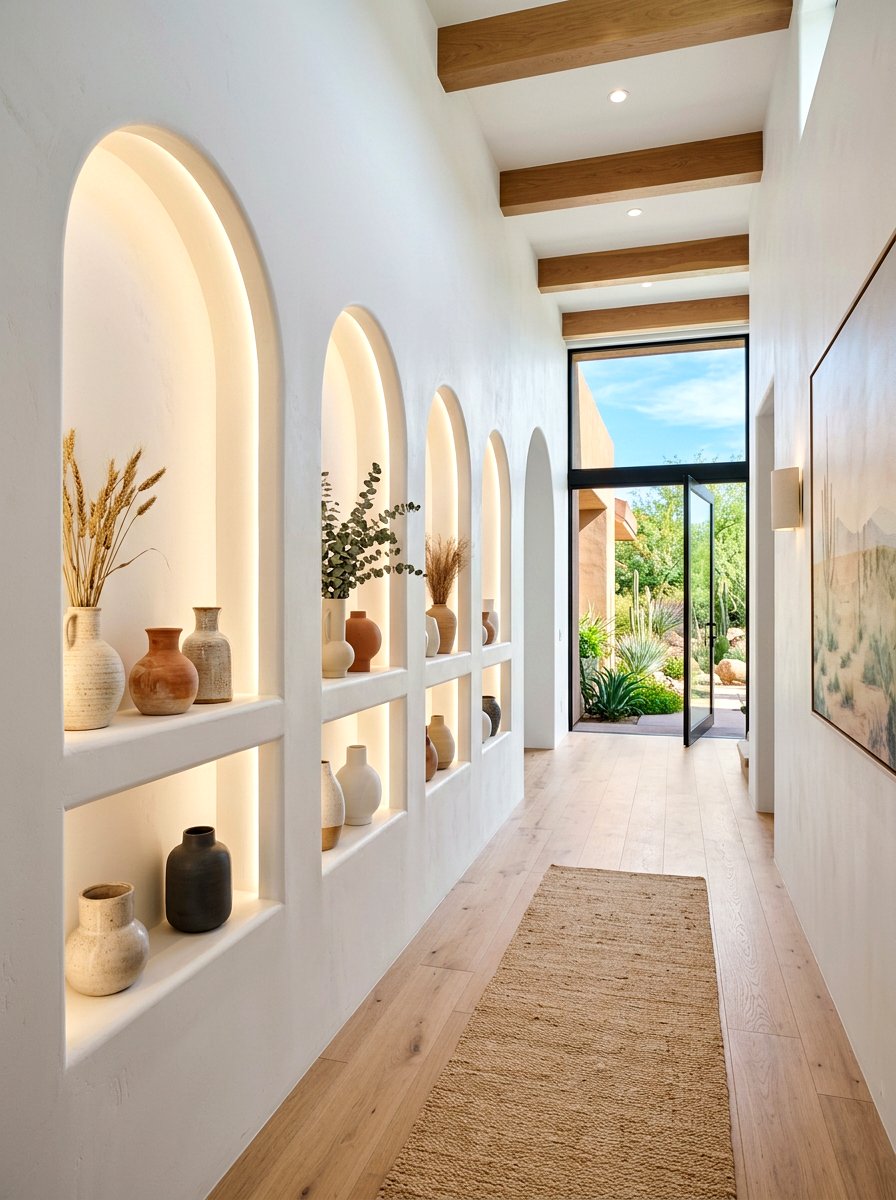 Modern Arched Niche - 30 plaster wall ideas