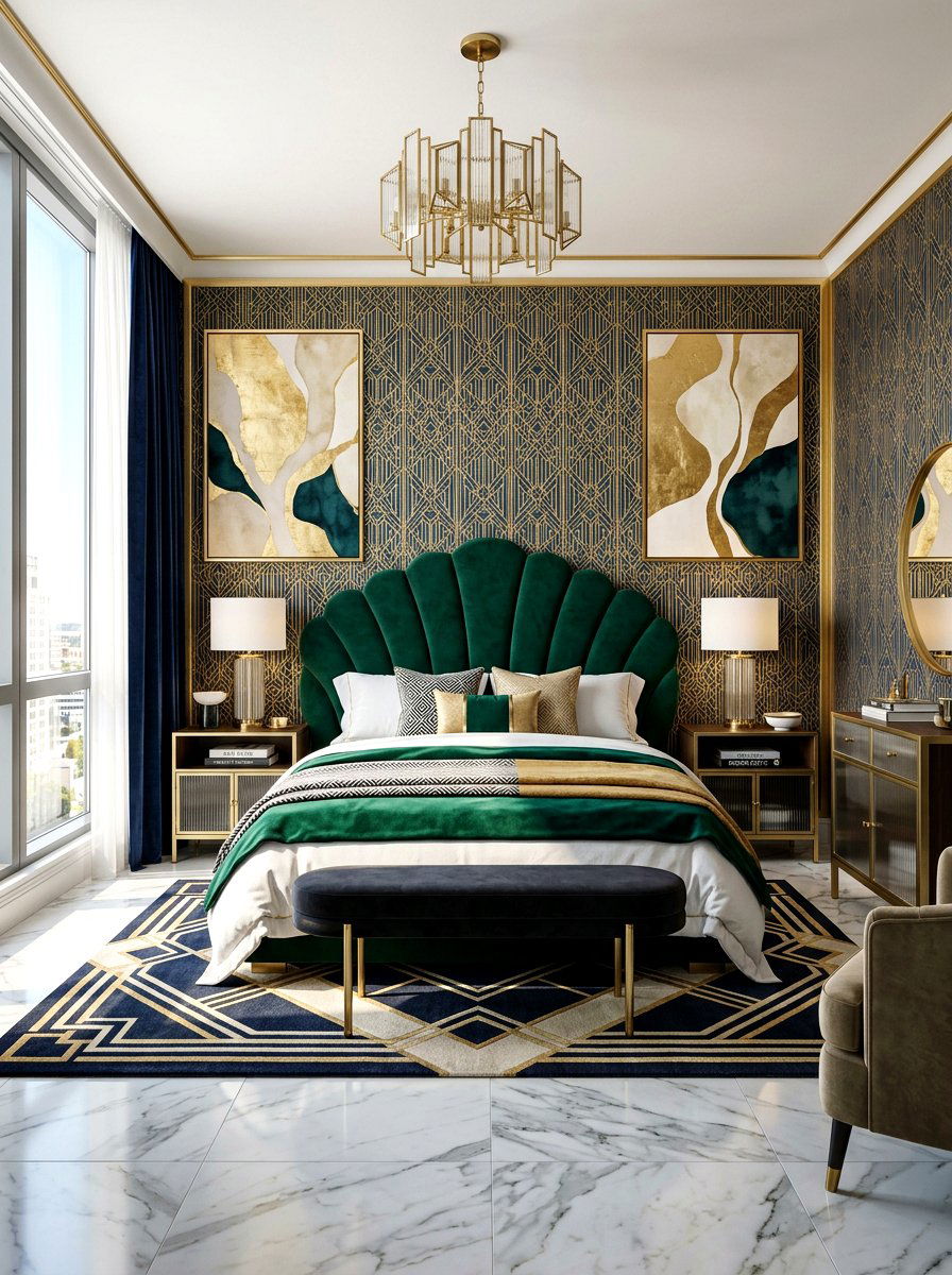 Modern Art Deco Eclectic Bedroom - 30 eclectic bedroom ideas