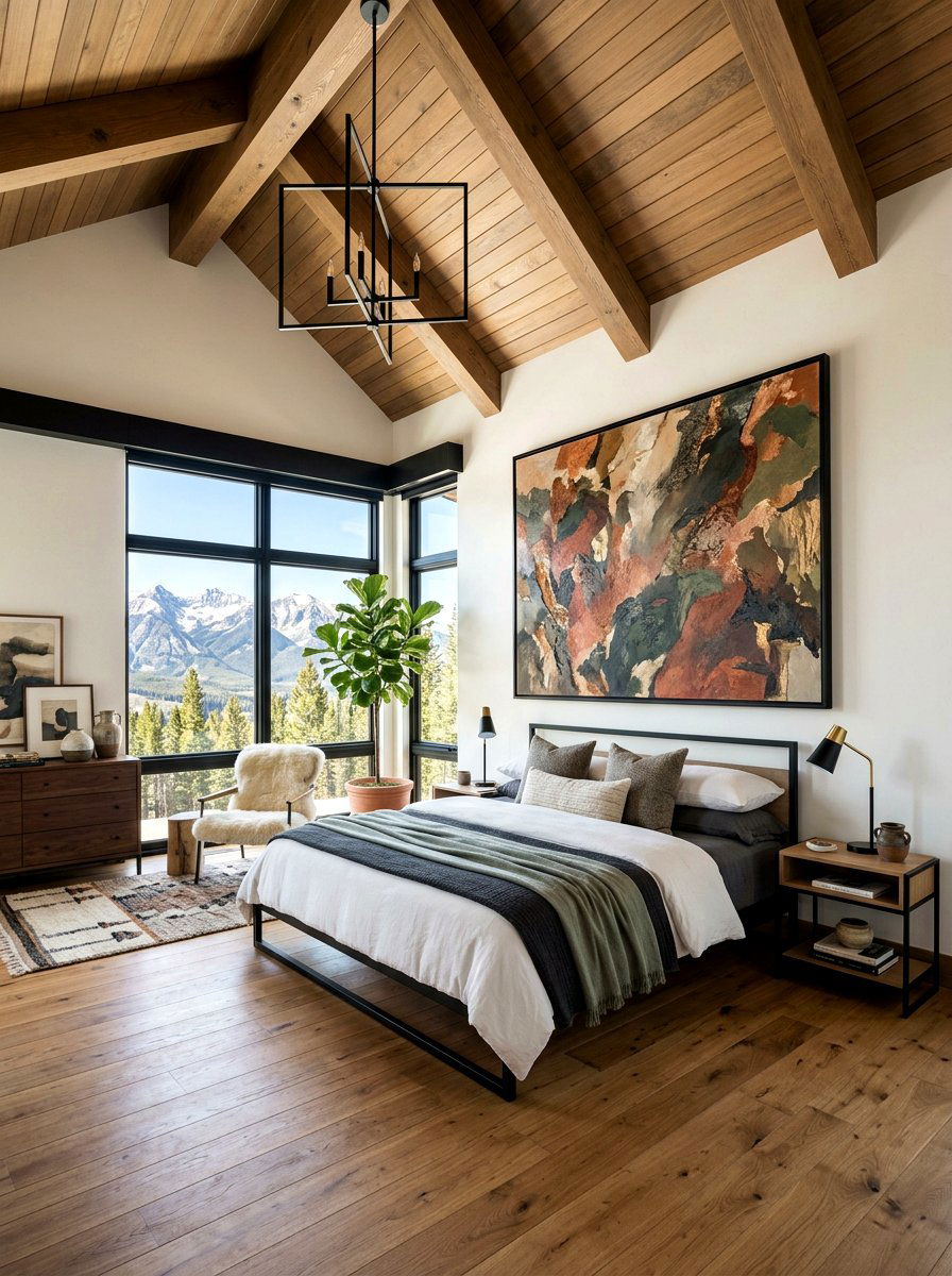 Modern Art Mountain Bedroom - 30 mountain modern bedroom ideas
