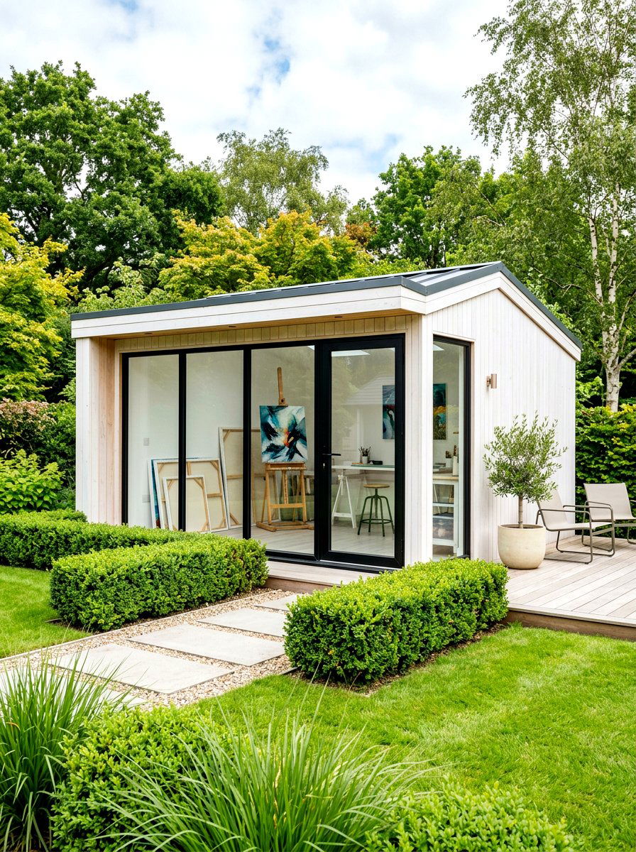 Modern Art Studio - 30 garden shed ideas
