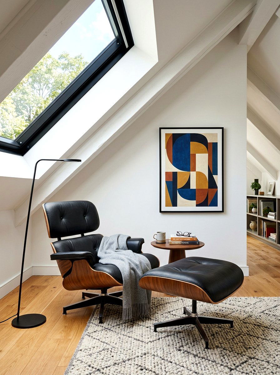 Modern Attic Reading Corner Lounge Chair - 30 attic reading corner ideas