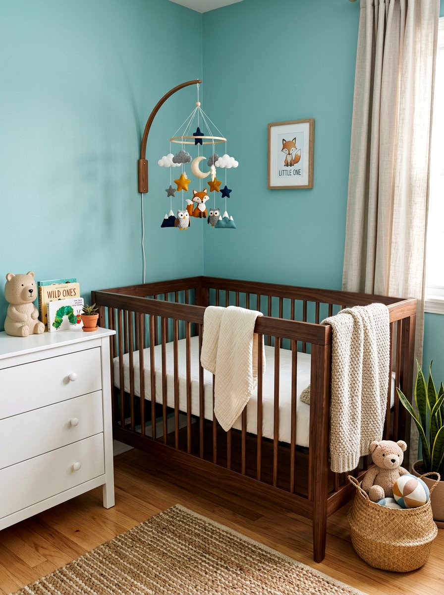 Modern Baby Mobile - 30 crib corner styling ideas
