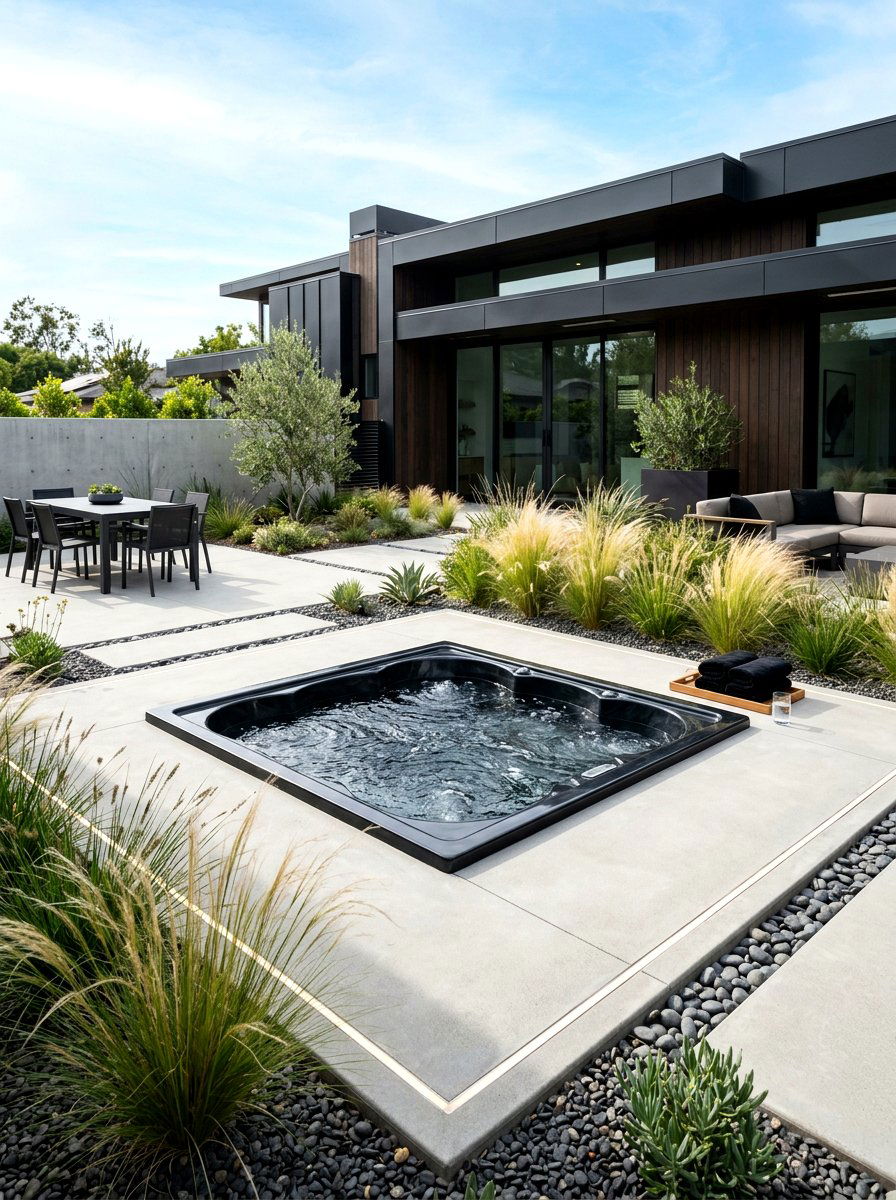 Modern Backyard Hot Tub - 30 spa backyard ideas