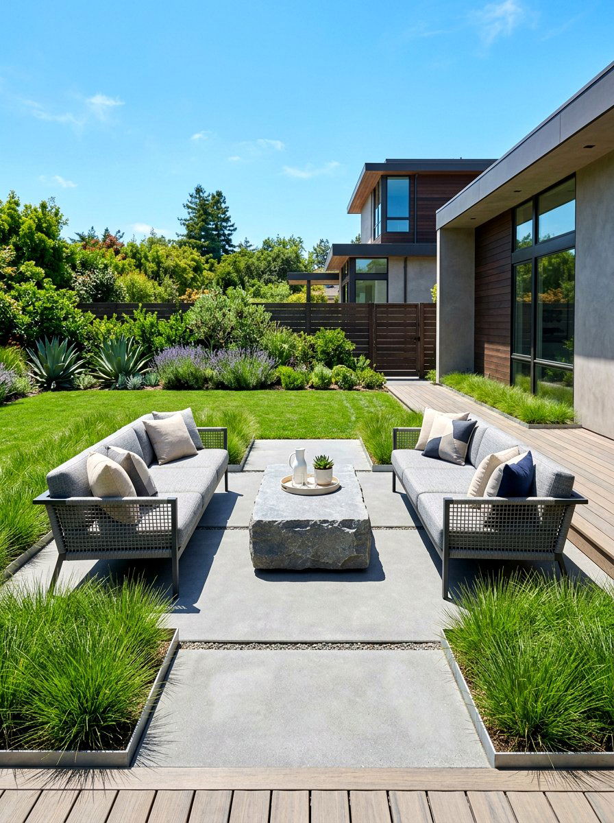 Modern Backyard Lounge - 30 outdoor furniture arrangement ideas