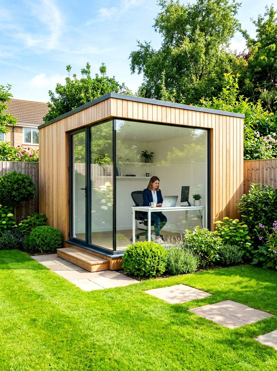 Modern Backyard Office - 30 garden studio backyard ideas