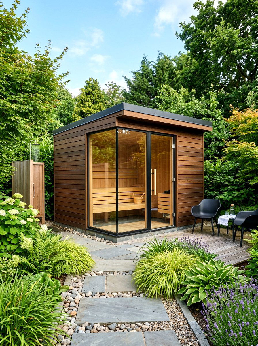 Modern Backyard Sauna - 30 sauna shed ideas