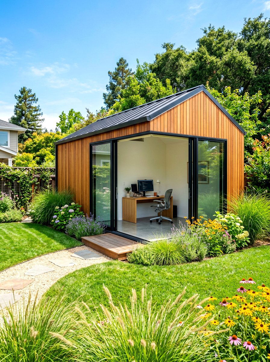 Modern Backyard Studio - 30 backyard studio shed ideas