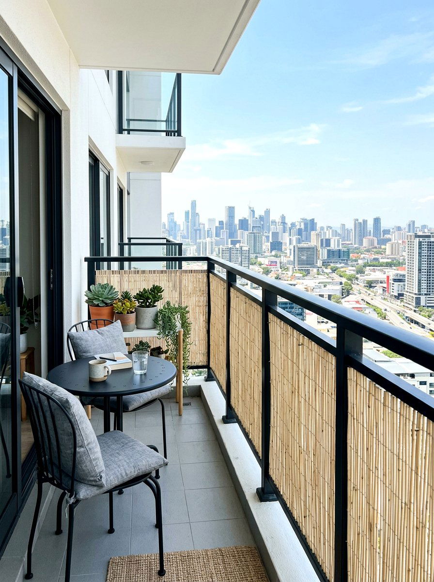 Modern Balcony Privacy Screen - 30 reed fence ideas