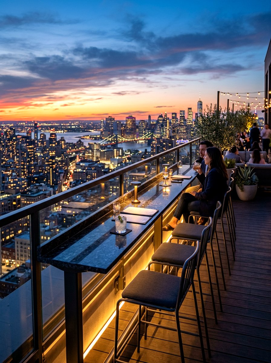 Modern Bar Counter - 30 terrace garden seating ideas