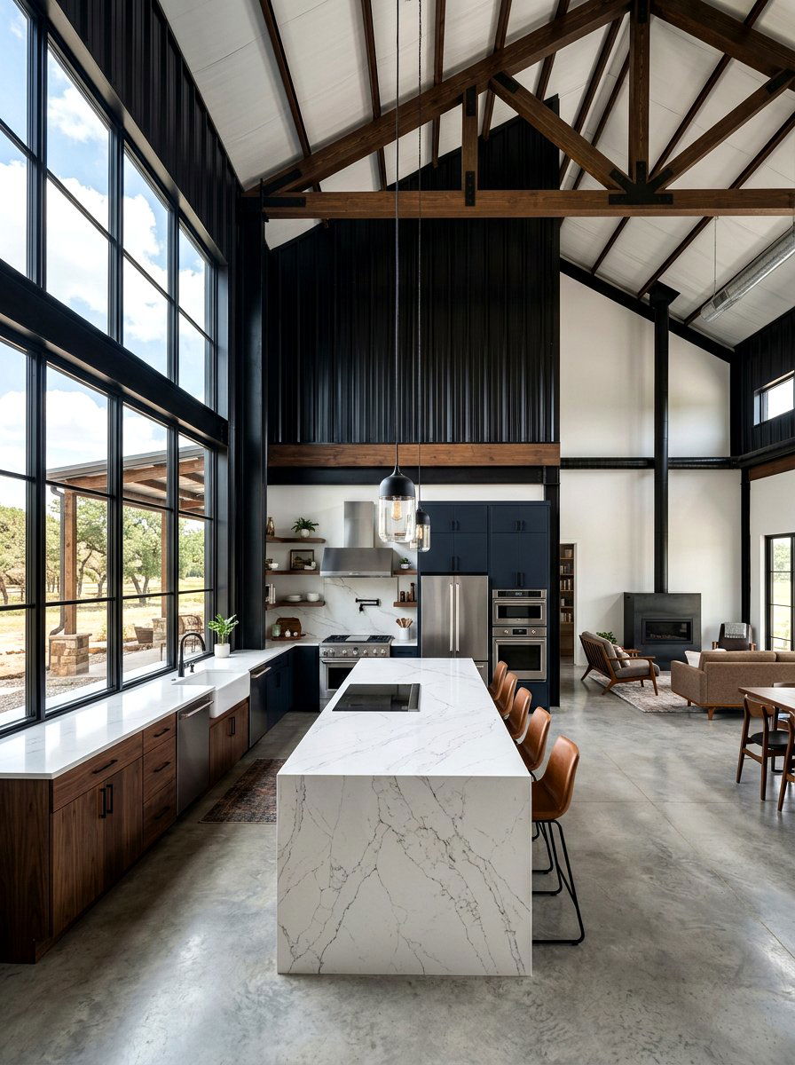 Modern Barndominium - 30 barn style home ideas