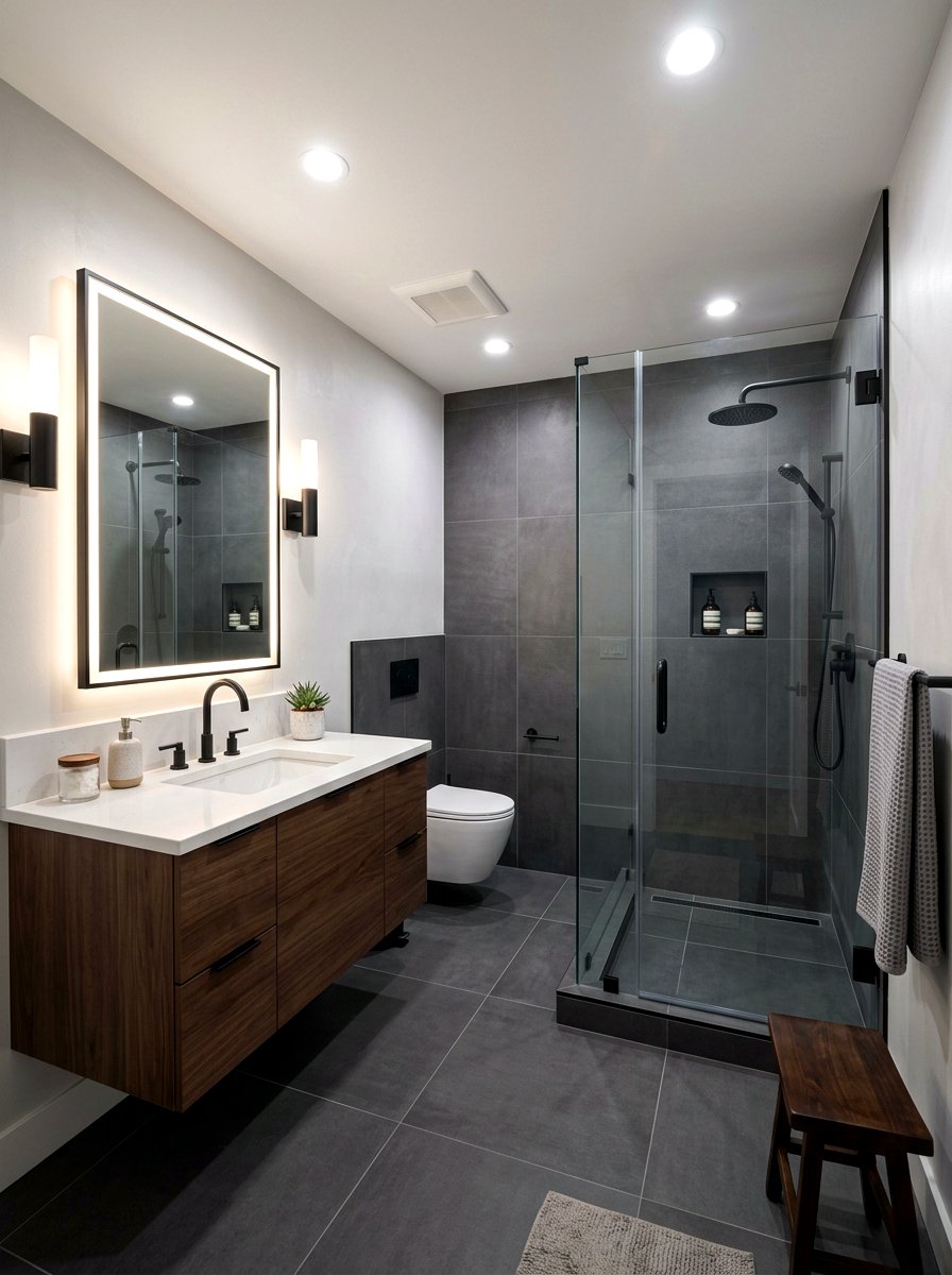 Modern Basement Bathroom - 30 basement bathroom ideas