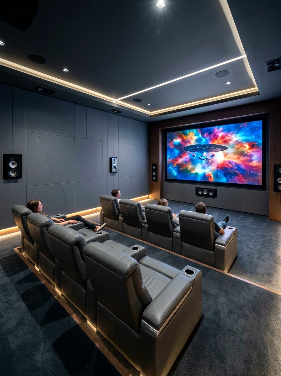 Modern Basement Home Cinema - 30 basement theater ideas