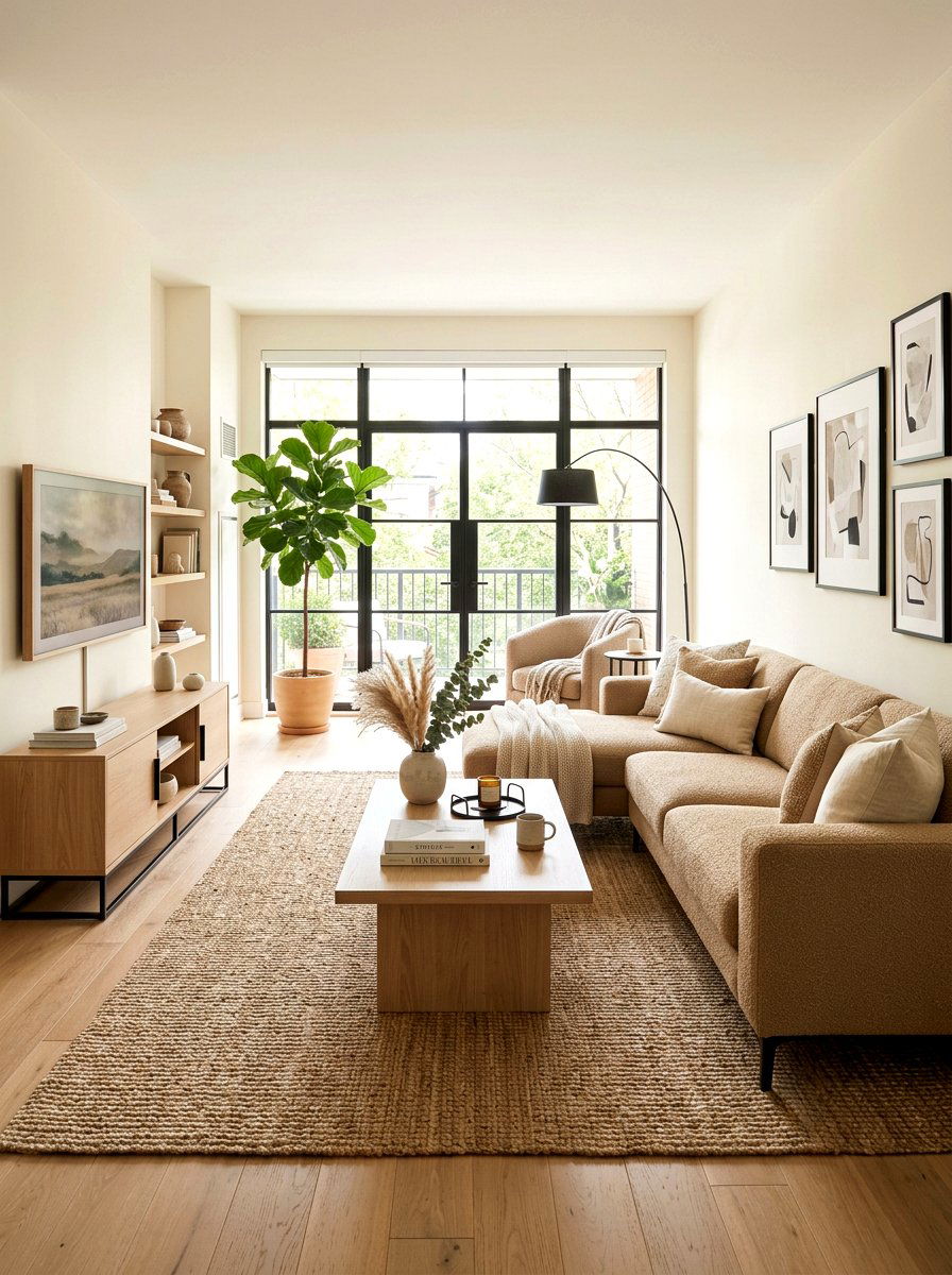 Modern Beige Living Room - 30 neutral living room ideas