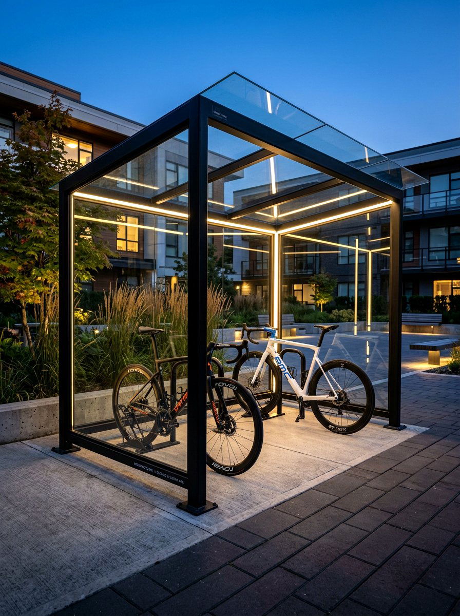 Modern Bike Shelter - 30 bike storage shed ideas