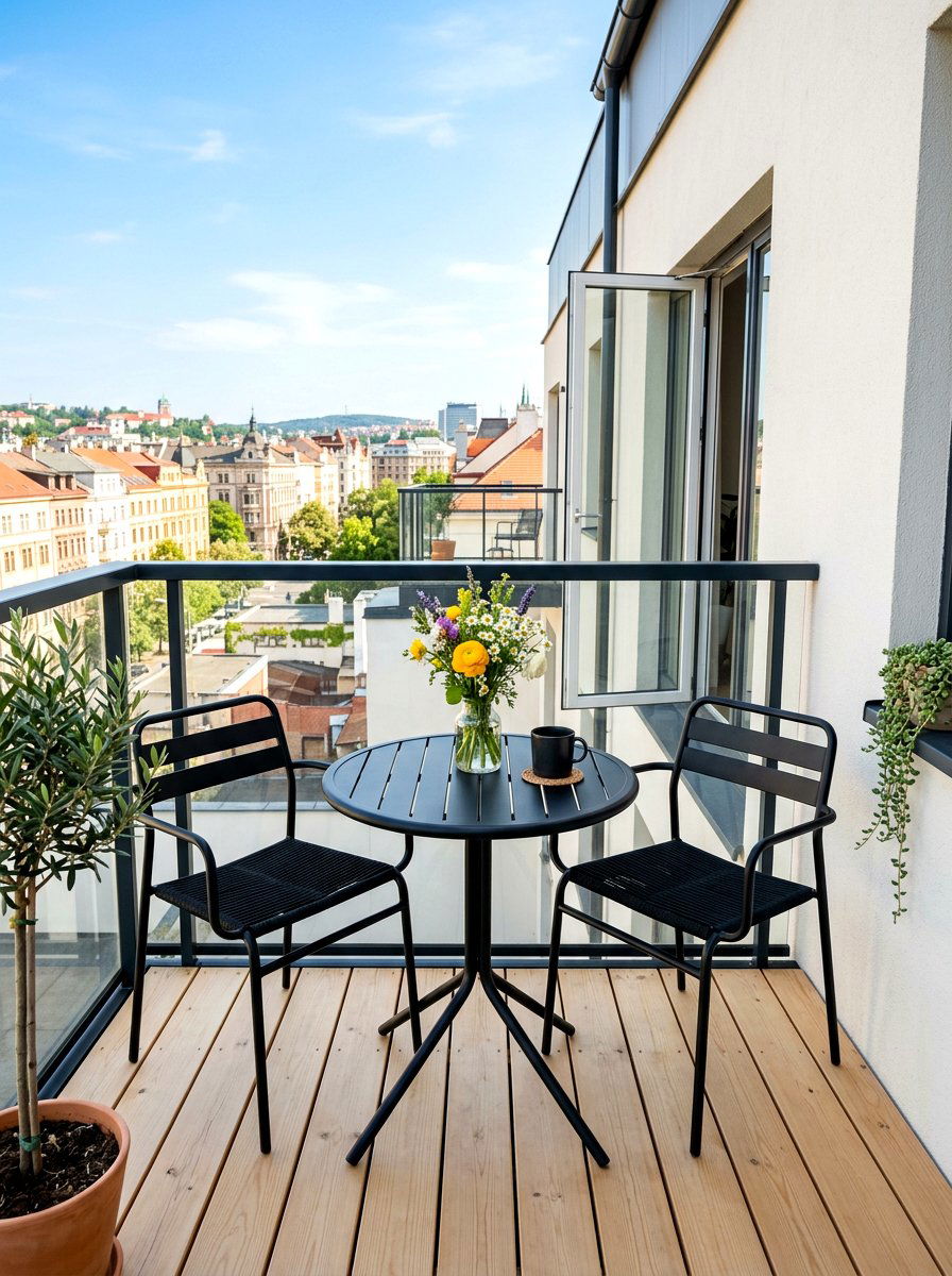 Modern Bistro Set Balcony - 30 balcony seating nook ideas