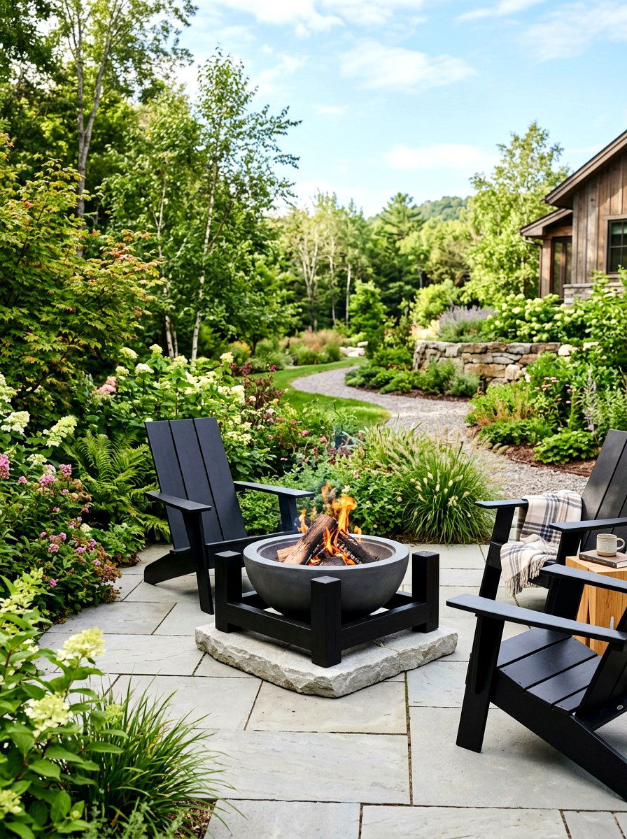 Modern Black Adirondack Fire Pit - 30 adirondack fire pit circle ideas