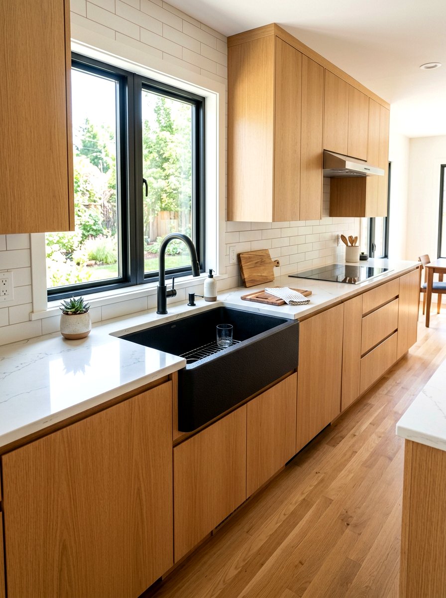 Modern Black Apron Sink - 30 apron sink kitchen ideas