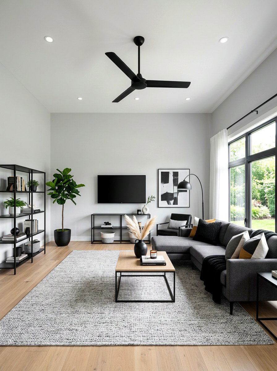 Modern Black Ceiling Fan - 30 ceiling fan ideas
