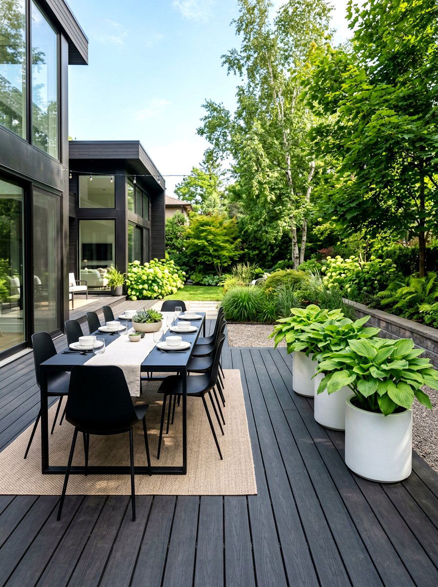 Modern Black Deck Dining - 30 deck dining zone ideas